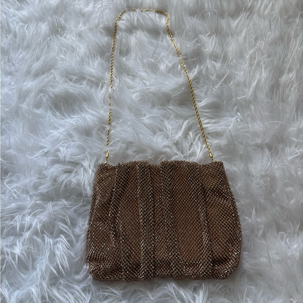 Loeffler Randall Brown and Gold Shoulder Bag with Chain Strap